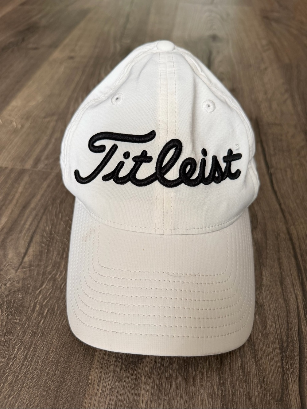 Titleist White Baseball Cap with Black Script Logo